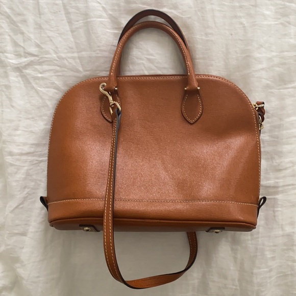 Dooney and Bourke tan leather satchel. - Picture 6 of 16